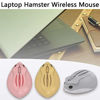 Picture of 2.4GHz Wireless Mouse Cute Hamster Shape Less Noice Portable Mobile Optical 1200DPI USB Mice Cordless Mouse for PC Laptop Computer Notebook MacBook Kids Girl Gift (Pink)