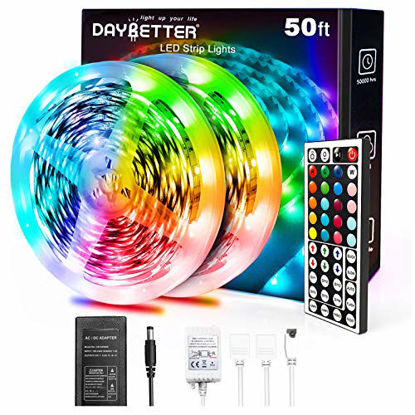 Buy Upgraded USB 5050 LED Strip Lights 32.8ft, 16 Million Colors Changing,  Built-in Mic Music Mode, Smart Circuit Protection Lights Strip with 3  Controller Options(APP+44key Remote+Control Box) Online at Low Prices in