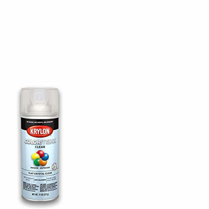 Picture of Krylon K05547007 COLORmaxx Acrylic Clear Finish for Indoor/Outdoor Use, Flat Crystal Clear
