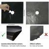 Picture of 10 pack, gas stove protector, stove burner liners, stovetop range protectors, set top burner covers black, size 10.6 x 10.6 non stick reusable cover easy to clean, double thickness