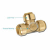Picture of Sharkbite 25033A Ice Maker Outlet Box with Water Hammer Arrestors, 1/2 Inch x 1/4 Inch Compression, Push-to-Connect Copper, PEX, CPVC, PE-RT Pipe