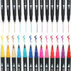 Picture of ZSCM 32 Colors Dual Tip Brush Pens Art Markers Set, Artist Fine and Brush Tip Colored Pens, for Kids Adult Coloring Books Christmas Cards Drawing, Note taking Lettering Calligraphy Bullet Journaling