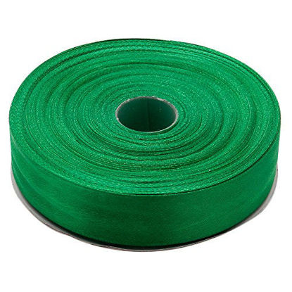 Picture of Topenca Supplies 1 Inch x 50 Yards Double Face Solid Satin Ribbon Roll, Green