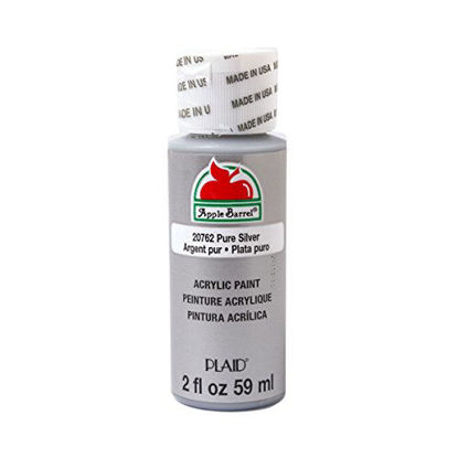 Picture of Apple Barrel Acrylic Paint in Assorted Colors (2 oz), 20762, Pure Silver