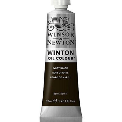 Picture of Winsor & Newton 1414331 Winton Oil Color Paint, 37-ml Tube, Ivory Black