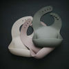 Picture of mushie Silicone Baby Bib | Adjustable Fit Waterproof Bibs (Dusty Rose)