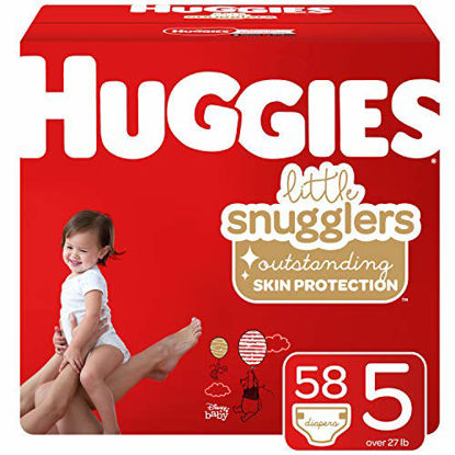 Picture of Huggies Little Snugglers Baby Diapers, Size 5, 58 Ct