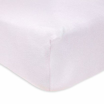 Picture of Burt's Bees Baby - Fitted Crib Sheet, Solid Color, 100% Organic Cotton Crib Sheet for Standard Crib and Toddler Mattresses (Soft Lavender)