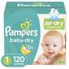 Picture of Diapers Newborn/Size 1 (8-14 lb), 120 Count - Pampers Baby Dry Disposable Baby Diapers, Super Pack