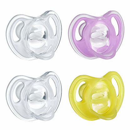 Picture of Tommee Tippee Ultra-Light Silicone Baby Pacifier, Girl - 6-18m, 4pk, Pink