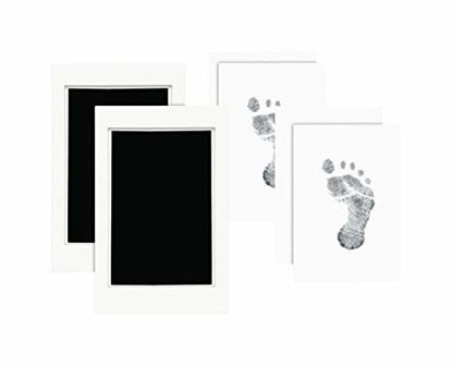 Picture of Pearhead Newborn Baby Handprint or Footprint Clean-Touch Ink Pad Set of Two, Black