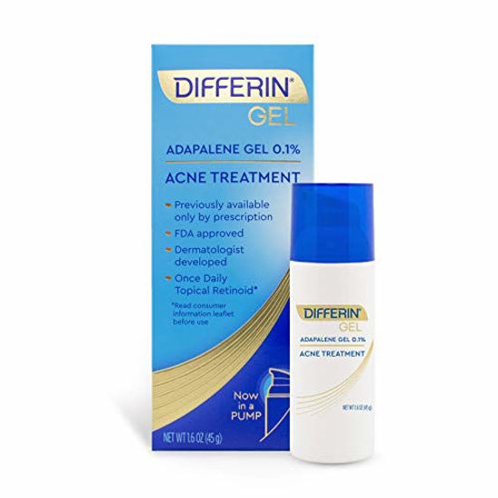 Picture of Acne Treatment Differin Gel, Acne Spot Treatment for Face with Adapalene (Up to 90 Day Supply), 45 Gram, Pump