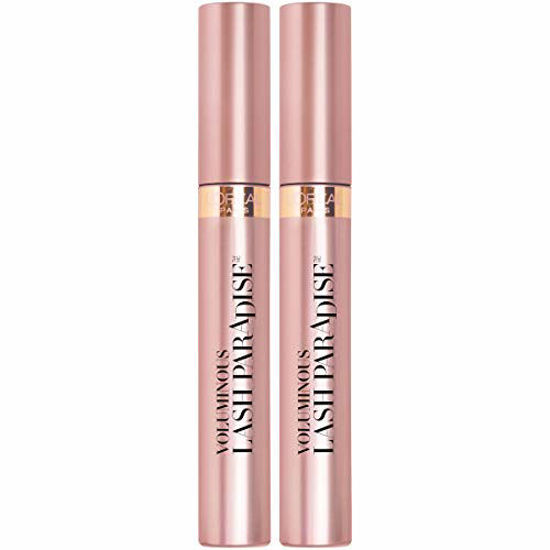 Picture of L'Oreal Paris Voluminous Makeup Lash Paradise Mascara, Voluptuous Volume, Intense Length, Feathery Soft Full Lashes, No Flaking, No Smudging, No Clumping, Black Brown, 2 Count
