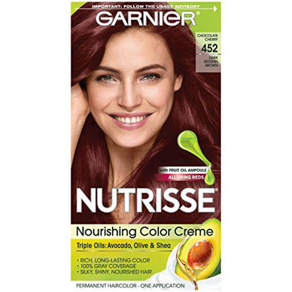 Picture of Garnier Nutrisse Nourishing Hair Color Creme, 452 Dark Reddish Brown (Packaging May Vary)