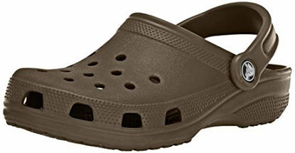 Picture of Crocs unisex adult Classic | Water Shoes Comfortable Slip on Shoes Clog, Chocolate, 11 Women 9 Men US