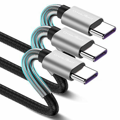 Picture of CyvenSmart [3 Pack 6ft] Compatible with Samsung Galaxy S10 S9 S8 Plus Cord Charger(3A Fast Charging), TPE USB C Cable,USB A to Type C Replacement for Samsung A10/A20/A51/Note 9/8,LG V50 V40 G8 G7