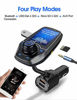Picture of Guanda Bluetooth FM Transmitter for Car, Bluetooth Car Adapter, 4-in-1 Car MP3 Player with 1.8 Inch Color Display, AUX Input/Output, 3 Port USB, S Handsfree Call, SD/TF Card, USB Disk,QC3.0,5 EQ Modes