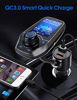 Picture of Guanda Bluetooth FM Transmitter for Car, Bluetooth Car Adapter, 4-in-1 Car MP3 Player with 1.8 Inch Color Display, AUX Input/Output, 3 Port USB, S Handsfree Call, SD/TF Card, USB Disk,QC3.0,5 EQ Modes