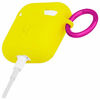 Picture of Case-Mate - AirPods Case - Hook Ups - Silicone - Compatible with Apple AirPods Series 1 & 2 - Lemon Lime Yellow