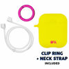 Picture of Case-Mate - AirPods Case - Hook Ups - Silicone - Compatible with Apple AirPods Series 1 & 2 - Lemon Lime Yellow