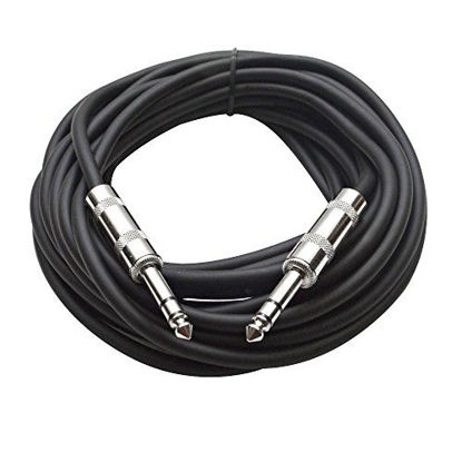 Picture of Seismic Audio - SATRX-25Black - 25 Foot Black 1/4" TRS Patch Cable - Balanced Cord - Effects