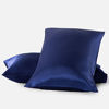 Picture of Bedsure Satin Pillowcase for Hair and Skin, 2-Pack - Standard Size (20x26 inches) Pillow Cases - Satin Pillow Covers with Envelope Closure, Navy Blue