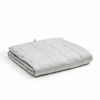 Picture of YnM Weighted Blanket - Heavy 100% Oeko-Tex Certified Cotton Material with Premium Glass Beads (Light Grey, 60''x80'' 15lbs), Suit for One Person(~140lb) Use on Queen/King Bed