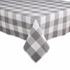 Picture of DII Buffalo Check Collection Classic Tabletop, Tablecloth, 52x52, Gray & White