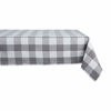 Picture of DII Buffalo Check Collection Classic Tabletop, Tablecloth, 52x52, Gray & White