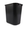 Picture of Rubbermaid Commercial Products FG295500BLA Plastic Resin Deskside Wastebasket, 3.5 Gallon/13 Quart, Black (Pack of 12)
