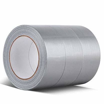 Picture of Professional Grade Duct Tape, Silver, 48mm x 32m (1.88 Inch x 35 Yards), 8.27mil Thick (Pack of 3)