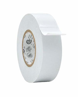 Picture of WOD ETC766 Professional Grade General Purpose White Electrical Tape UL/CSA listed core. Vinyl Rubber Adhesive Electrical Tape: 1 inch X 66 ft - Use At No More Than 600V & 176F (Pack of 1)