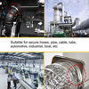 Picture of EesTeck 8Pcs 3" Adjustable 304 Stainless Steel Duct Clamps Hose Clamp Pipe Clamp Air Ducting Clamp worm drive hose clamps