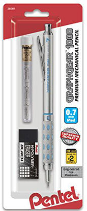 Picture of Pentel GraphGear 1000 Automatic Drafting Pencil (0.7mm), with Eraser Refills, 1-Pk (PG1017EBP)