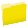 Picture of Pendaflex Two-Tone Color File Folders, Letter Size, Yellow, 1/3 Cut, 100 per box (152 1/3 YEL)