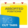 Picture of Pendaflex Two-Tone Color File Folders, Letter Size, Yellow, 1/3 Cut, 100 per box (152 1/3 YEL)