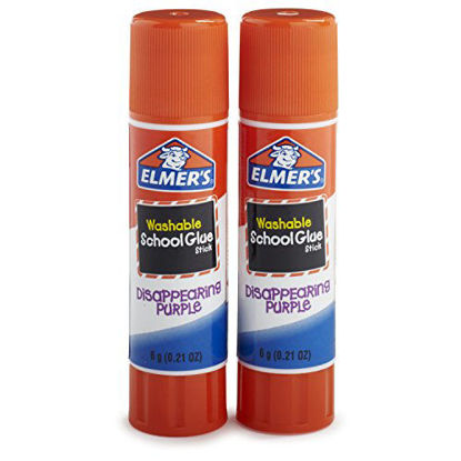 Picture of Elmer's Disappearing Purple School Glue Sticks, 0.21 oz, Pack of 2 (E522)
