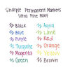 Picture of Sharpie 37003 Ultra-Fine Permanent Marker, Marks on Paper and Plastic, Resist Fading and Water, AP Certified, Blue Color, Pack of 12