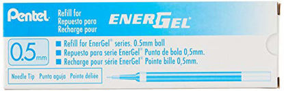 Picture of Pentel Refill Ink for EnerGel Pen Needle Tip, Fine, 12 Pack, 0.5mm, Sky Blue (LRN5-S)