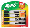 Picture of EXPO Magnetic Dry Erase Markers with Eraser, Chisel Tip, Black, 4-Count