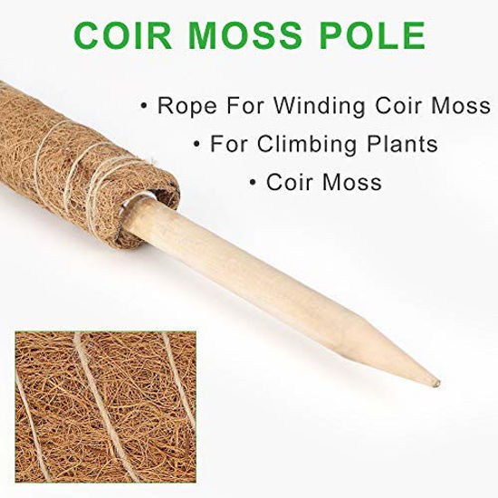 GetUSCart- GROWNEER 48 Inches Coir Totem Pole with 15 Pcs Plant Labels ...