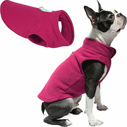 Picture of Gooby Dog Fleece Vest - Fuchsia, Small - Pullover Dog Jacket with Leash Ring - Winter Small Dog Sweater - Warm Dog Clothes for Small Dogs Girl or Boy for Indoor and Outdoor Use