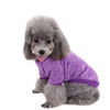 Picture of Fashion Focus On Pet Dog Clothes Knitwear Dog Sweater Soft Thickening Warm Pup Dogs Shirt Winter Puppy Sweater for Dogs (Purple, XS)