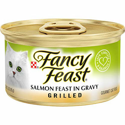 Picture of Purina Fancy Feast Grilled Gravy Wet Cat Food, Salmon Feast - (24) 3 oz. Cans