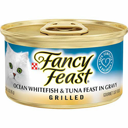 Picture of Purina Fancy Feast Grilled Gravy Wet Cat Food, Ocean Whitefish & Tuna Feast - (24) 3 oz. Cans