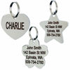 Picture of GoTags Stainless Steel Pet ID Tags, Personalized Dog Tags and Cat Tags, up to 8 Lines of Custom Text Engraved on Both Sides, in Bone, Round, Heart, Bow Tie, Flower, Star and More (Rectangle, Regular)