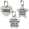 Picture of GoTags Stainless Steel Pet ID Tags, Personalized Dog Tags and Cat Tags, up to 8 Lines of Custom Text Engraved on Both Sides, in Bone, Round, Heart, Bow Tie, Flower, Star and More (Rectangle, Regular)