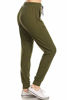 Picture of Leggings Depot JGA128-OLIVE-M Solid Jogger Track Pants w/Pockets, Medium