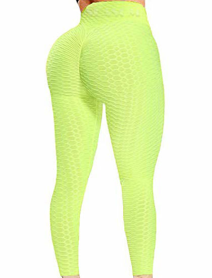 Picture of SEASUM Women's High Waist Yoga Pants Tummy Control Slimming Booty Leggings Workout Running Butt Lift Tights XL