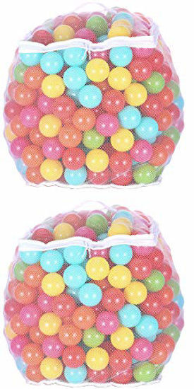 Picture of BalanceFrom 2.3-Inch Phthalate Free BPA Free Non-Toxic Crush Proof Play Balls Pit Balls- 6 Bright Colors in Reusable and Durable Storage Mesh Bag with Zipper, D. 800-Count